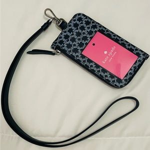 Kate Soade New York Card Case Lanyard - Blue Spade Link